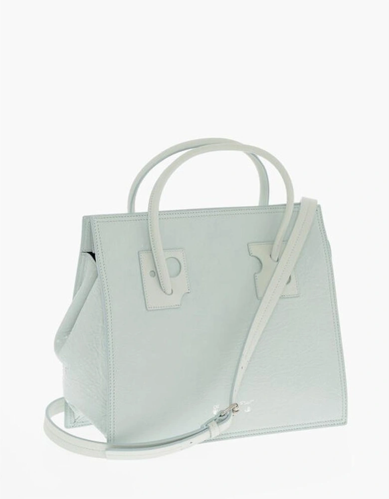 Double Handle Leather Shoulder Bag with Removable Strap Women - Light