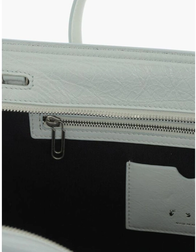Double Handle Leather Shoulder Bag with Removable Strap Women - Light