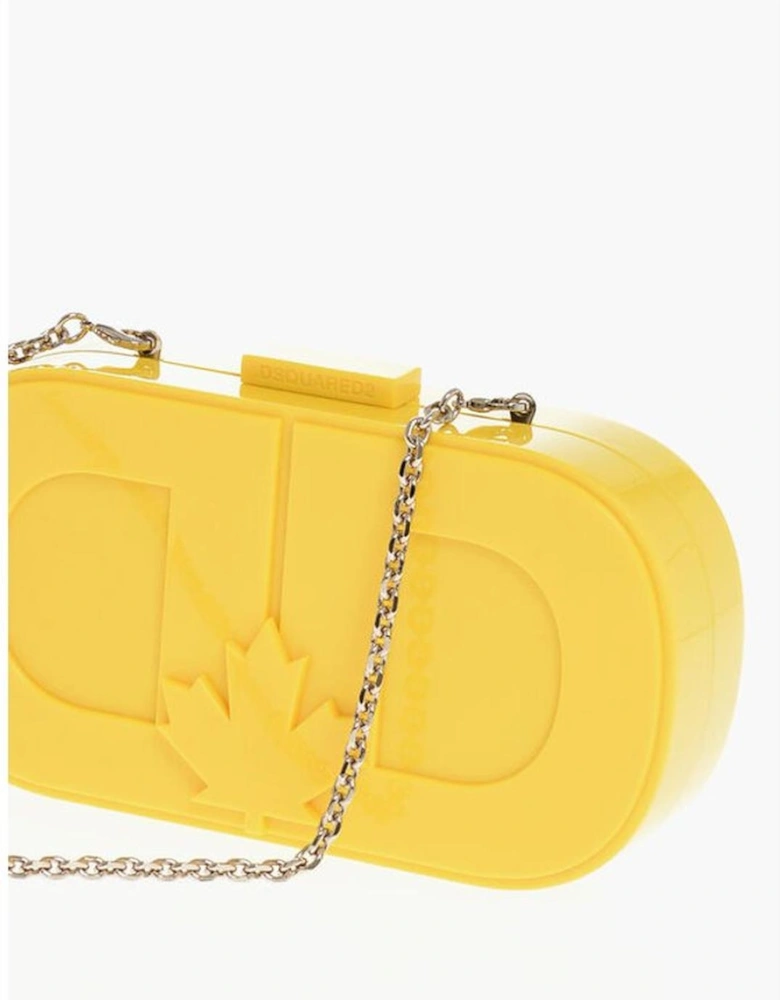 Logo Casual Bag with Removable Strap Women - Yellow Clutch Bags