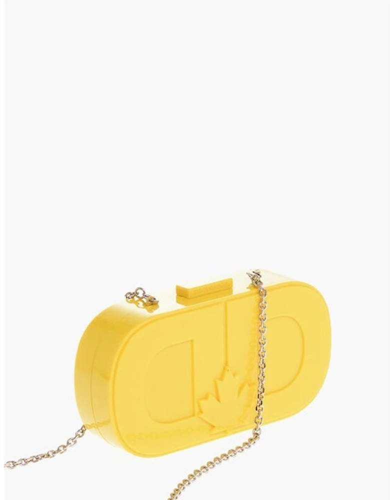 Logo Casual Bag with Removable Strap Women - Yellow Clutch Bags