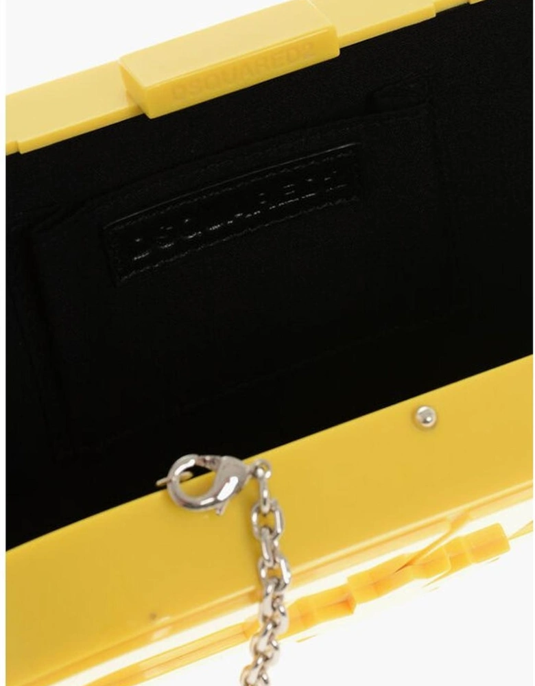 Logo Casual Bag with Removable Strap Women - Yellow Clutch Bags