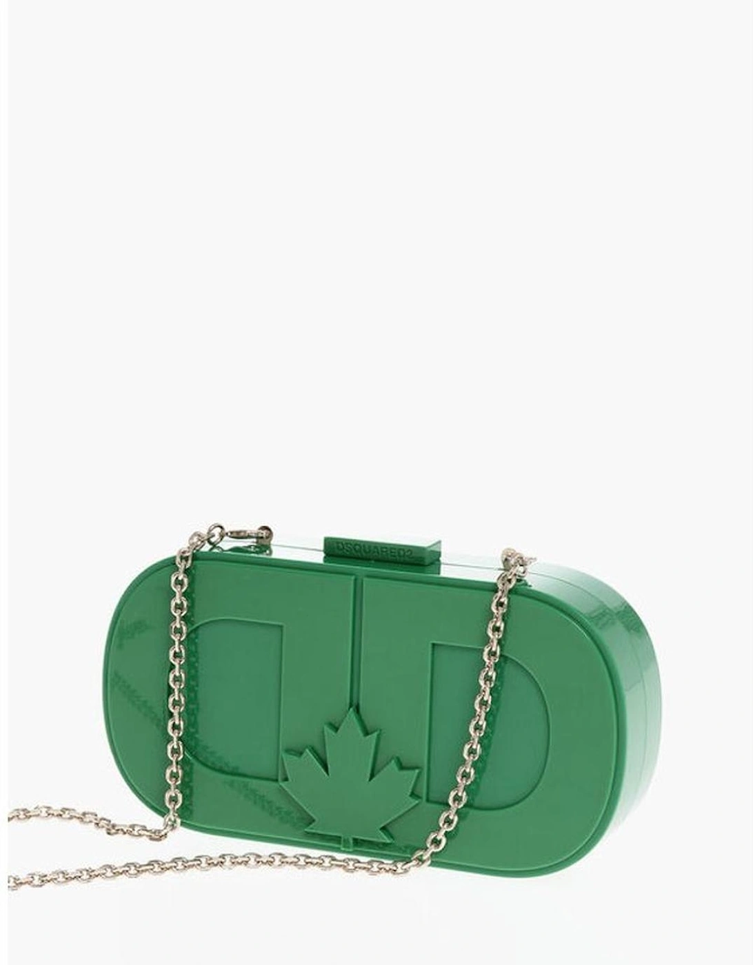 Removable Strap Casual Logo Bag Women - Green Clutch Bags