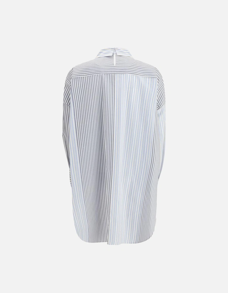 Oversize Organic Cotton Patchwork Shirt Women - Multicolor