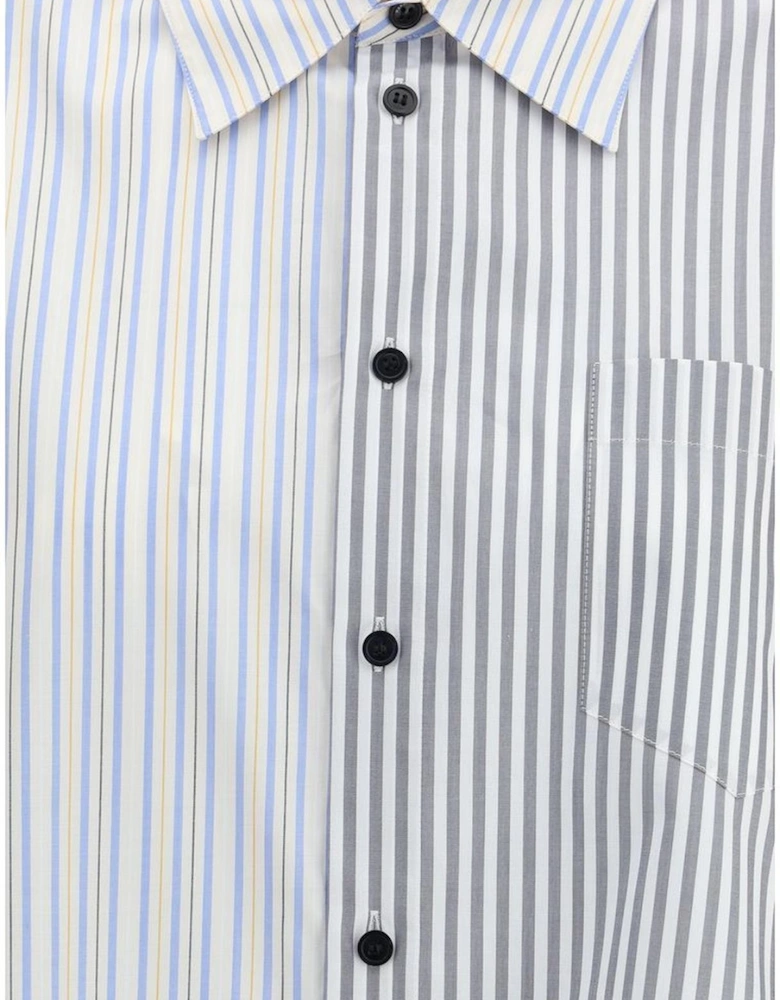 Oversize Organic Cotton Patchwork Shirt Women - Multicolor
