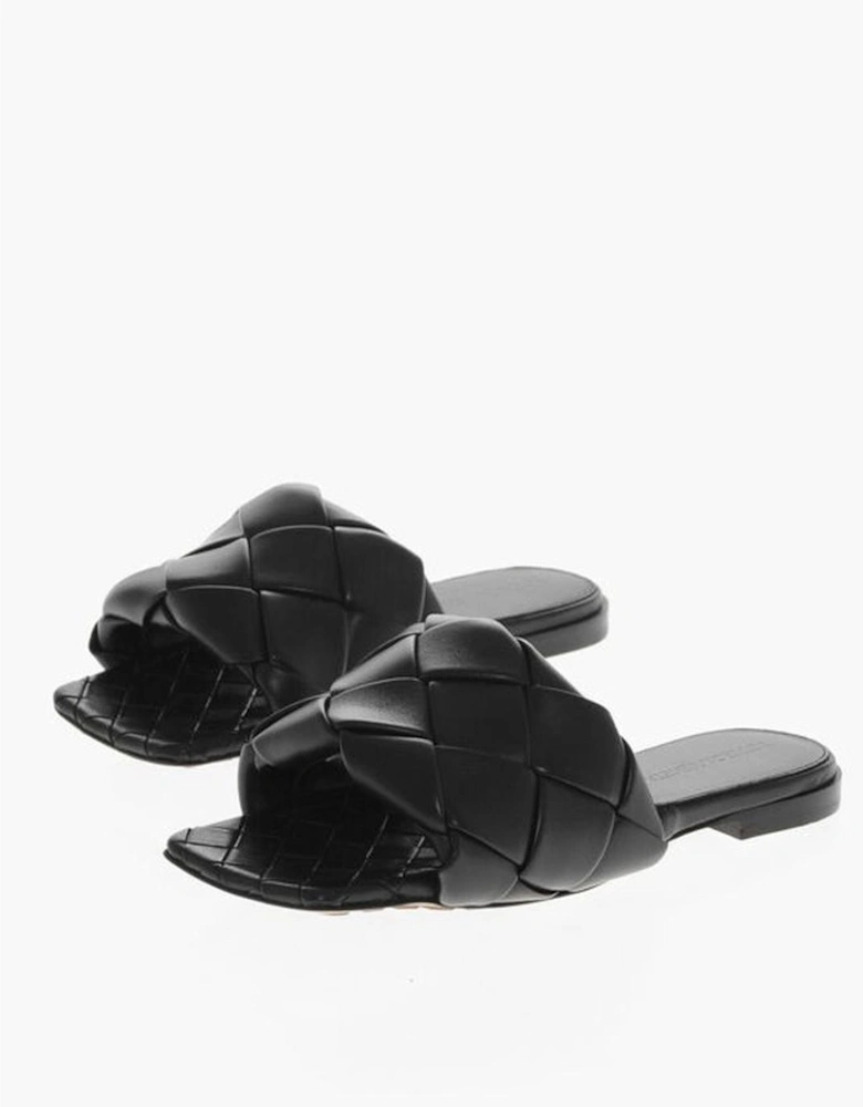 Leather Sole Black Leather Shoes Women Sandals