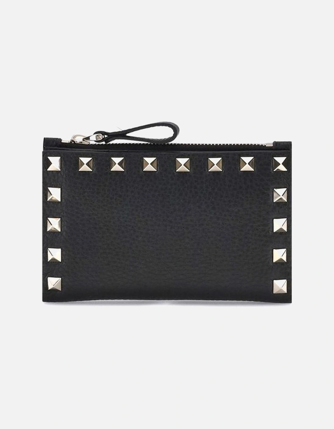 Rockstud Leather Bifold Wallet with Studs Women - Black, 4 of 3