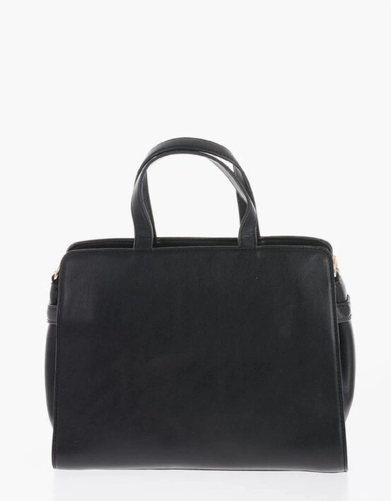 Eco-leather Handbag with Double Handle and Studs Women - Black Tote