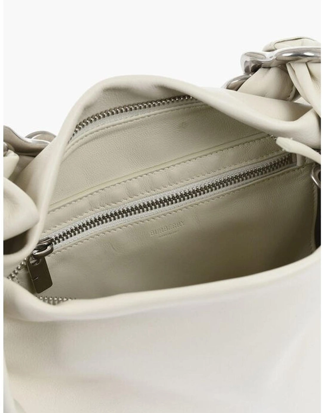 Leather Crossbody Bag with Gold Hardware Women - White Shoulder Bags