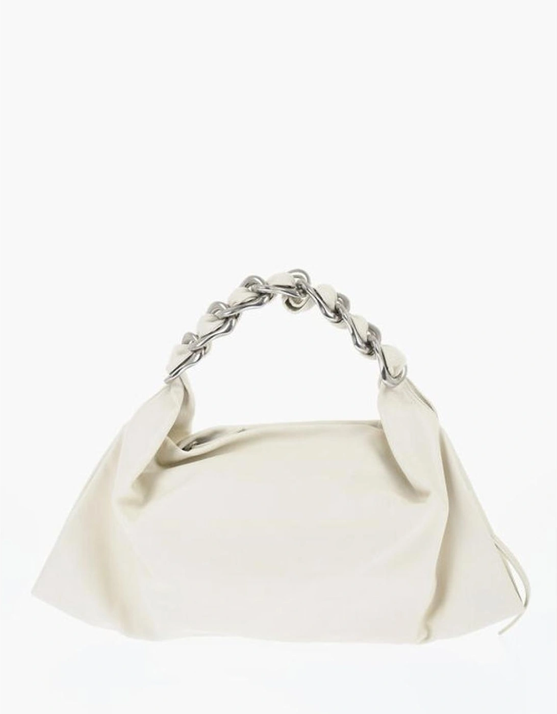Leather Crossbody Bag with Gold Hardware Women - White Shoulder Bags, 5 of 4