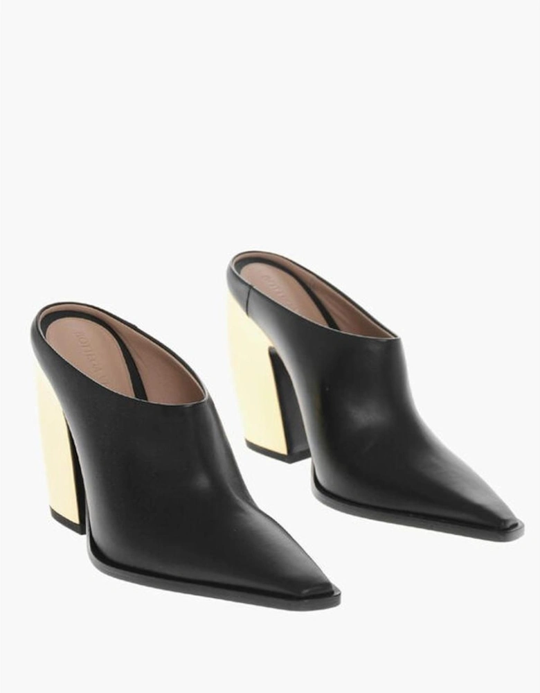 Plexiglas Heel Leather Pumps Women - Black Sandals
