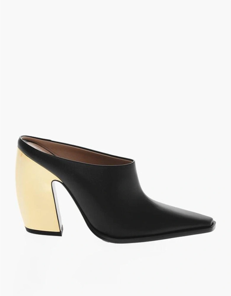 Plexiglas Heel Leather Pumps Women - Black Sandals