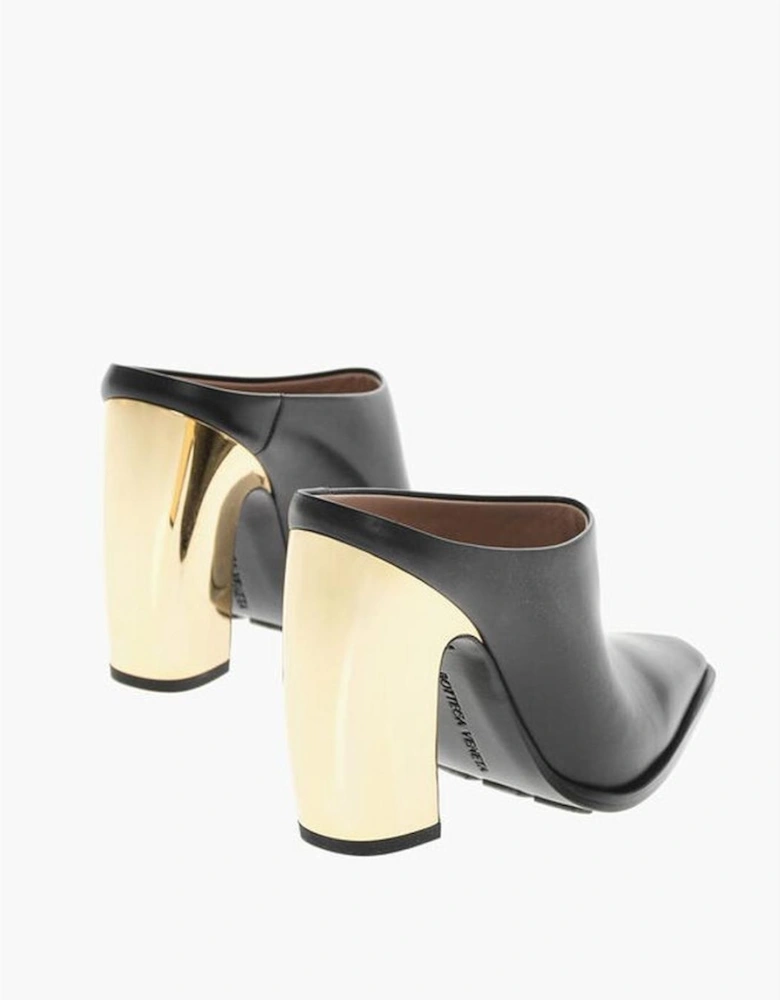 Plexiglas Heel Leather Pumps Women - Black Sandals