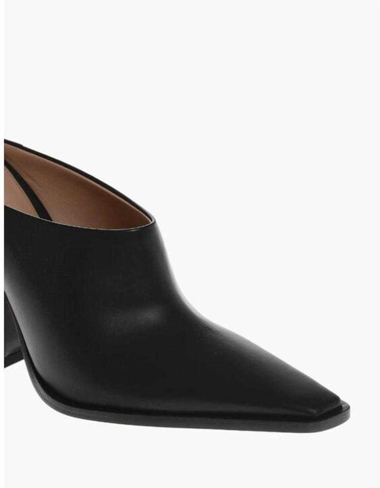 Plexiglas Heel Leather Pumps Women - Black Sandals