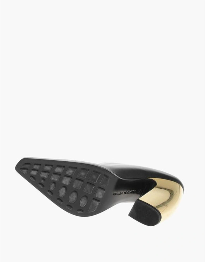 Plexiglas Heel Leather Pumps Women - Black Sandals