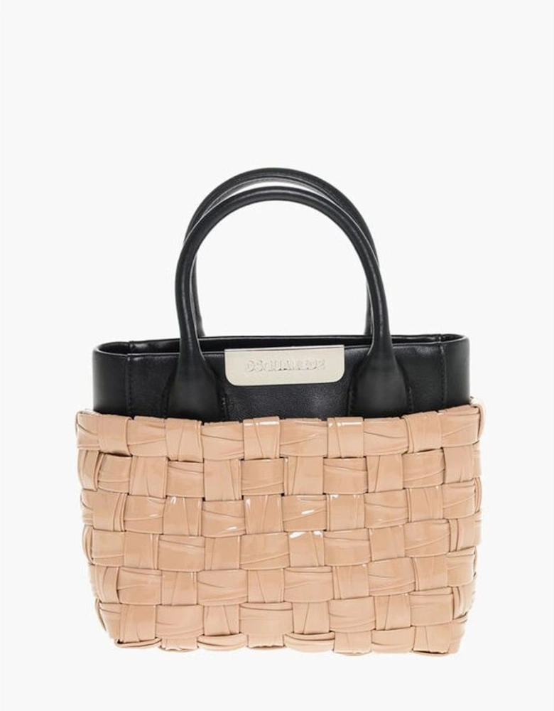 Logo Casual Handbag Women - Beige Tote Bags