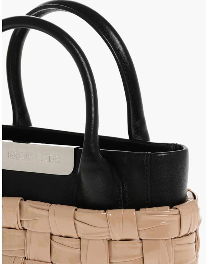 Logo Casual Handbag Women - Beige Tote Bags