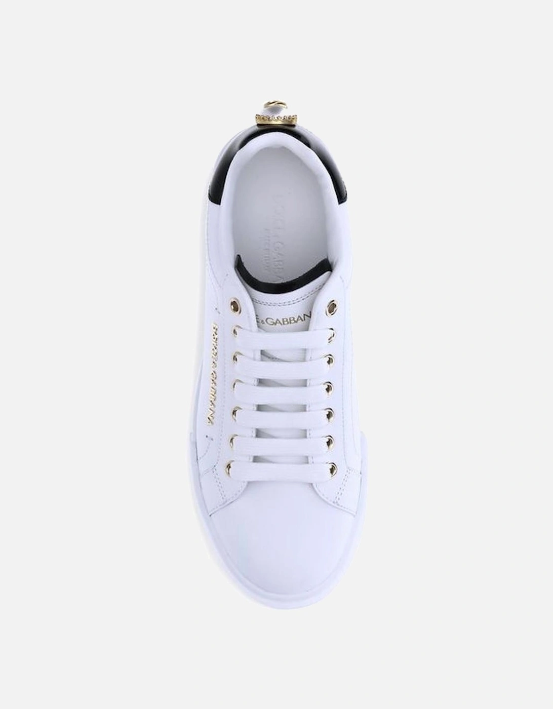 Portofino Leather Lace-Up Sneakers Women - White