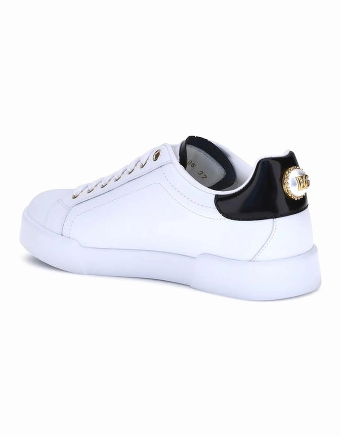 Portofino Leather Lace-Up Sneakers Women - White
