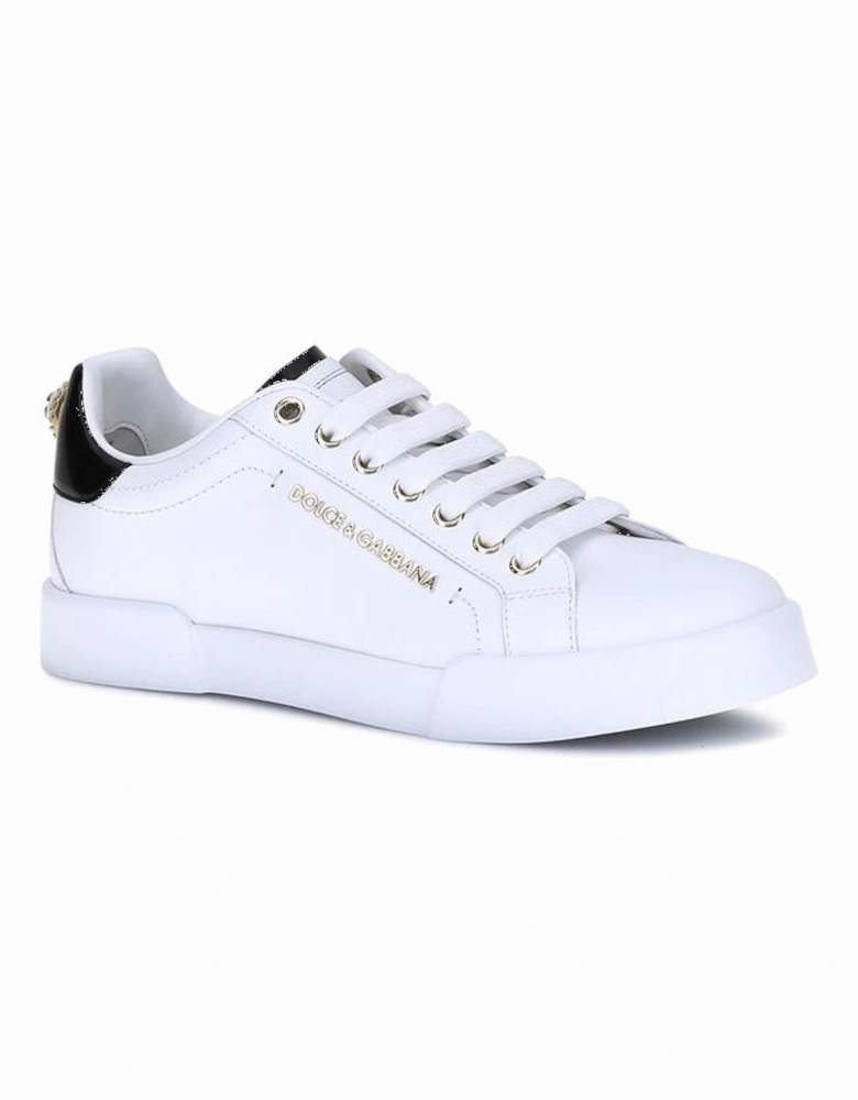 Portofino Leather Lace-Up Sneakers Women - White