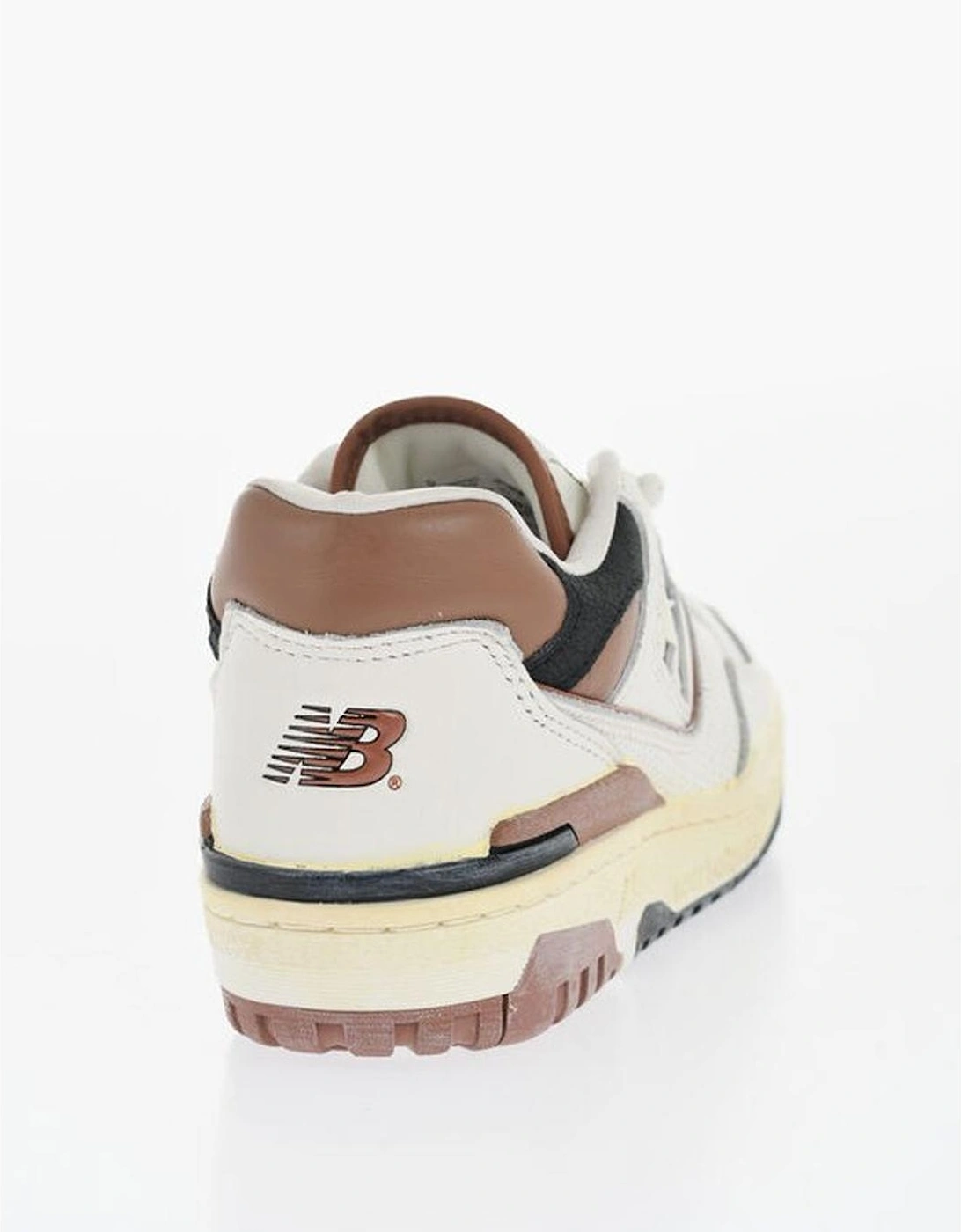 Leather Lace-Up Sneakers with Rubber Sole Women - White
