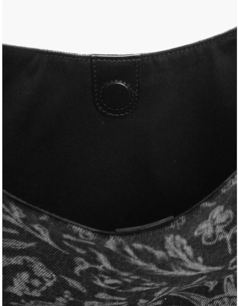 Logo Print Shoulder Bag with Lined Interior Women - Black And White
