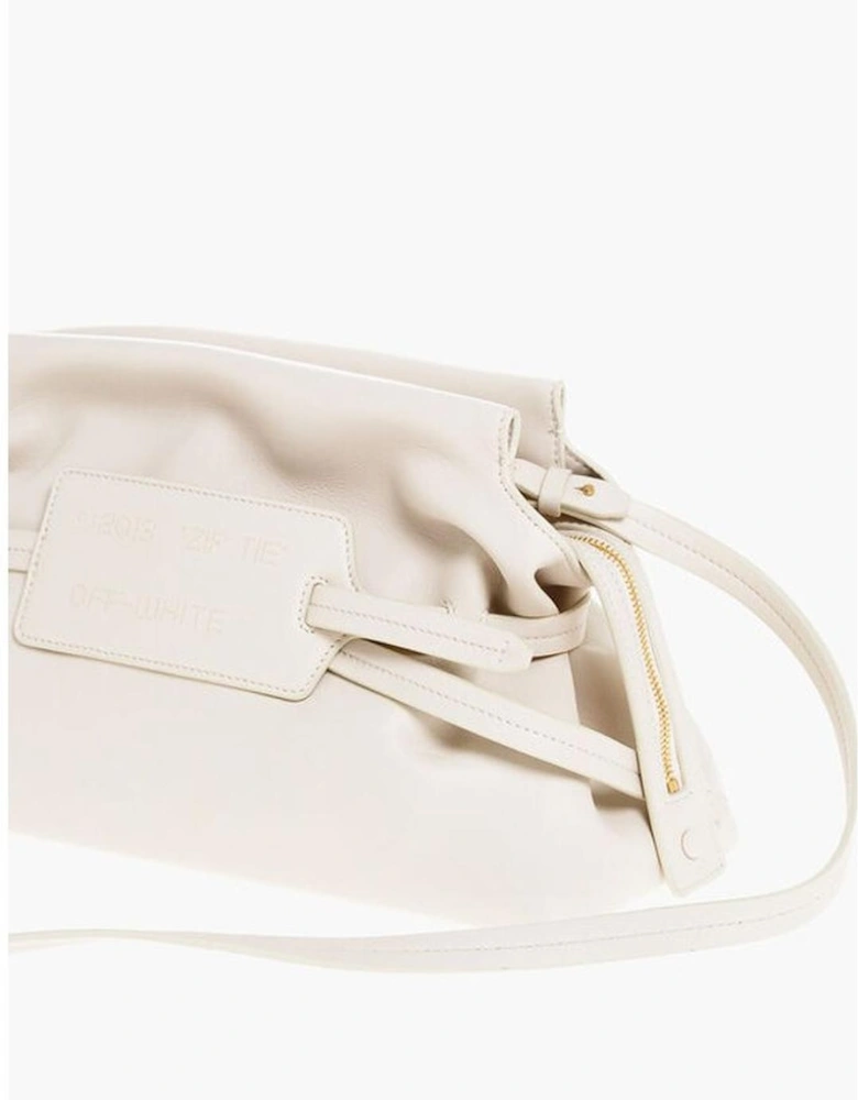 Leather Shoulder Bag with Removable Strap Women - White Tote Bags