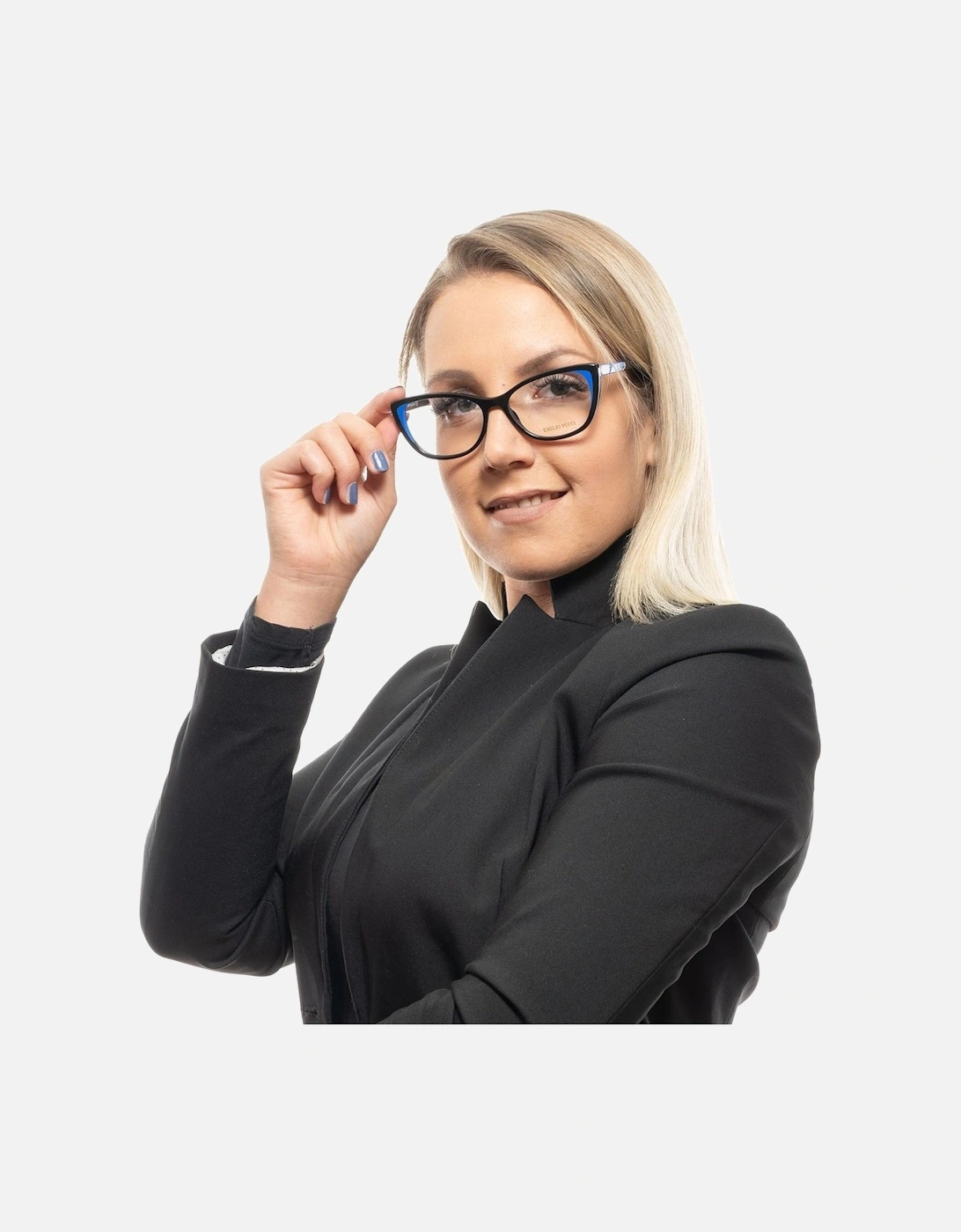 Full-Rim Plastic Frame Sunglasses Women - Black