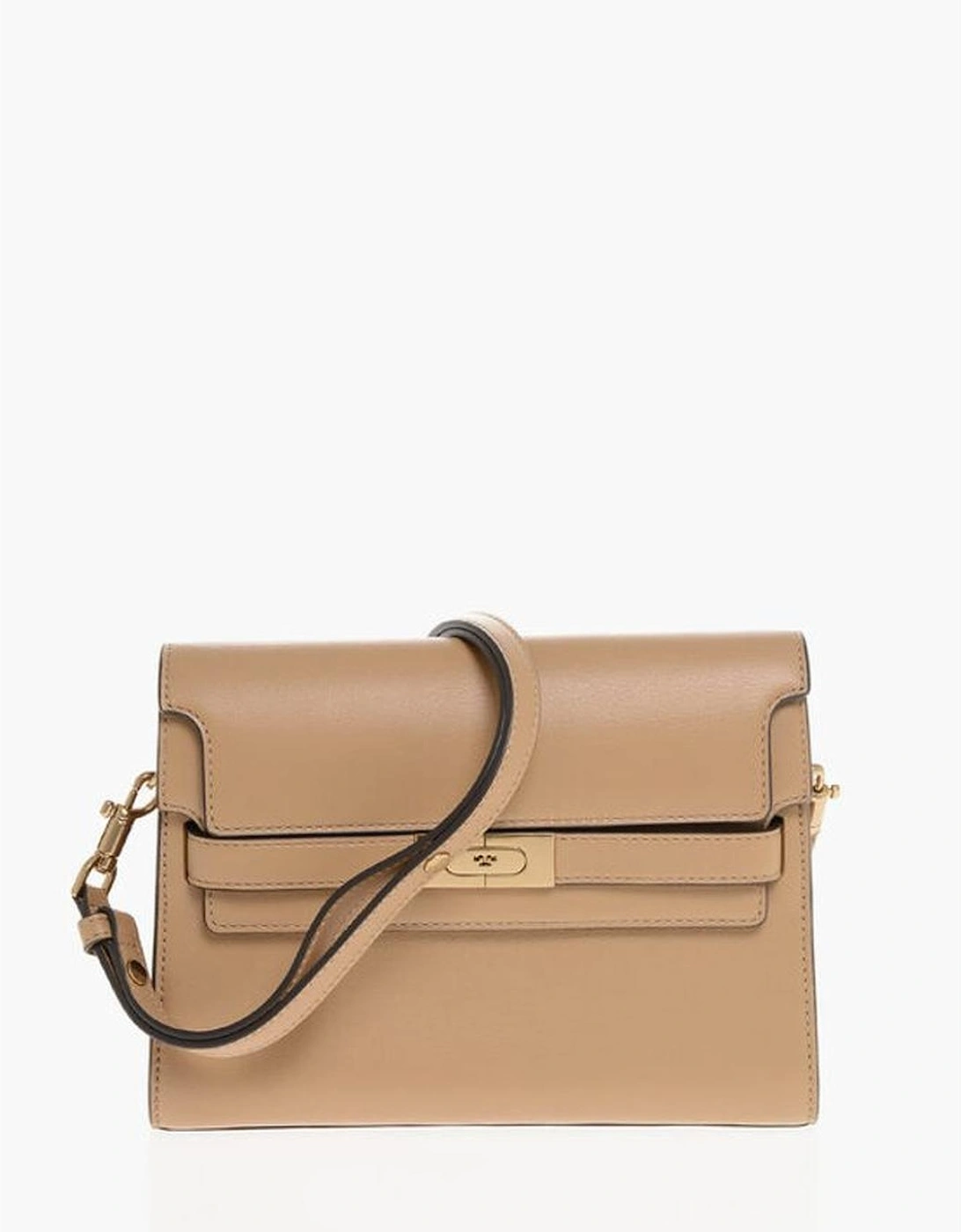 Structured Leather Tote Bag Women - Beige Shoulder Bags, 6 of 5