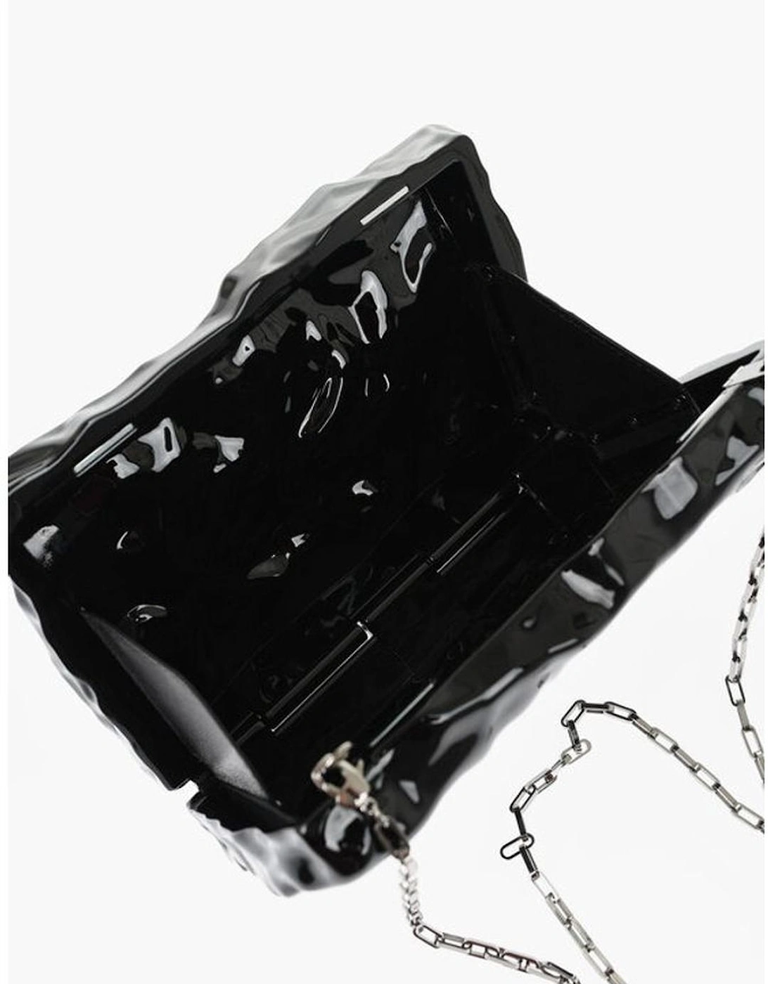 Logo Metal Handbag with Removable Shoulder Strap Women - Black Tote