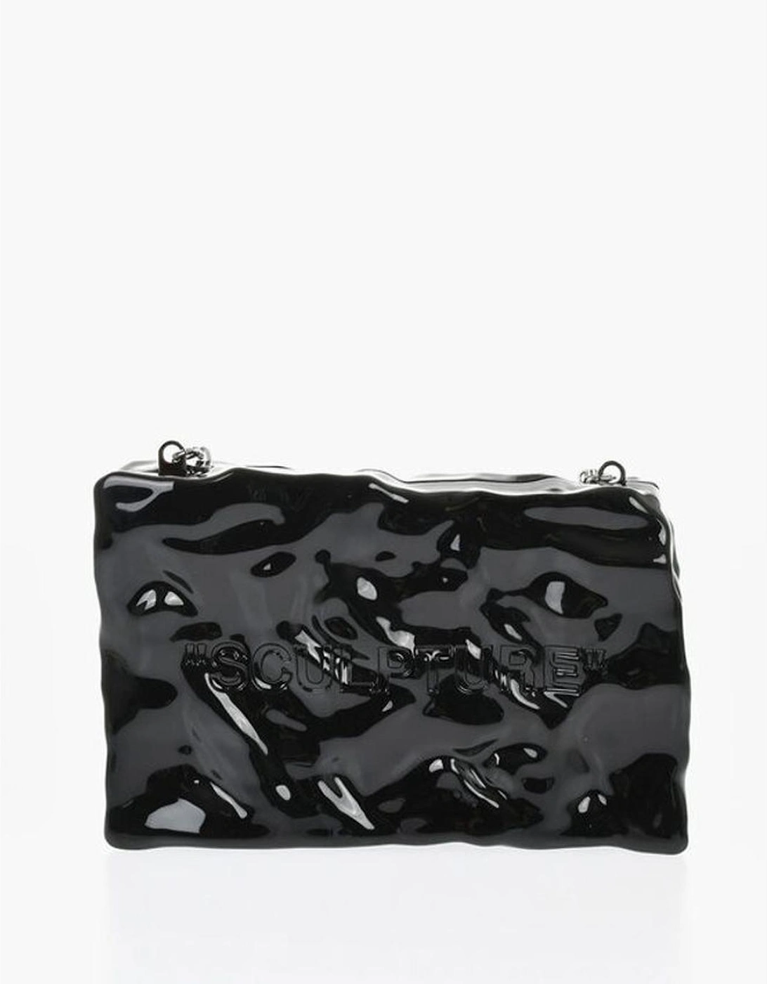 Logo Metal Handbag with Removable Shoulder Strap Women - Black Tote