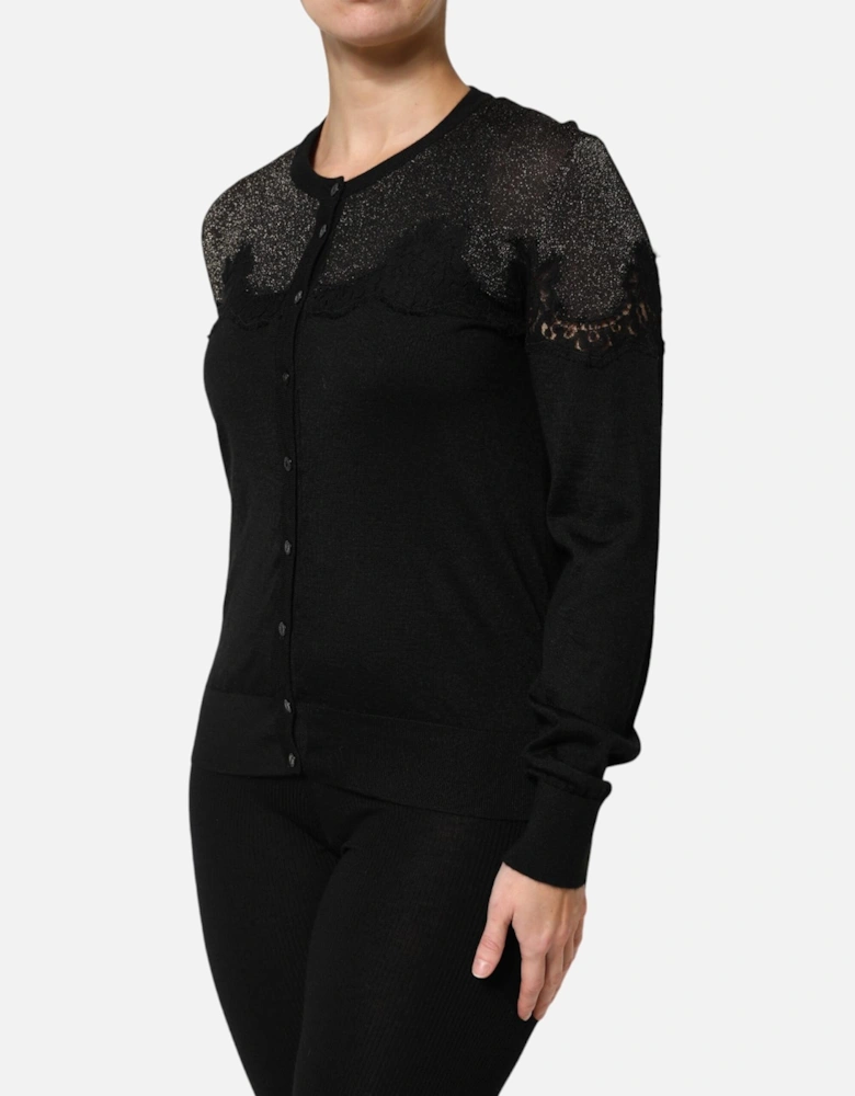Long Sleeves Cardigan Sweater with Button Closure Women - Black