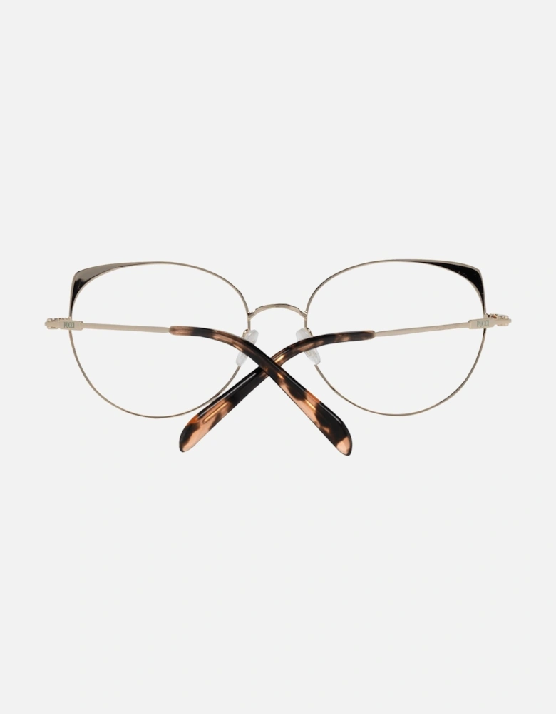Full-Rim Metal Frame Eyeglasses Women - Gold