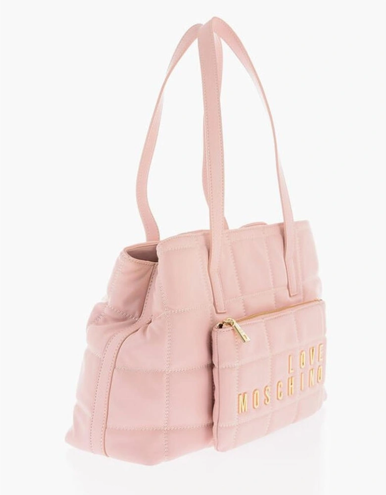 Eco-Leather Shoulder Bag with Double Handle Women - Multicolor