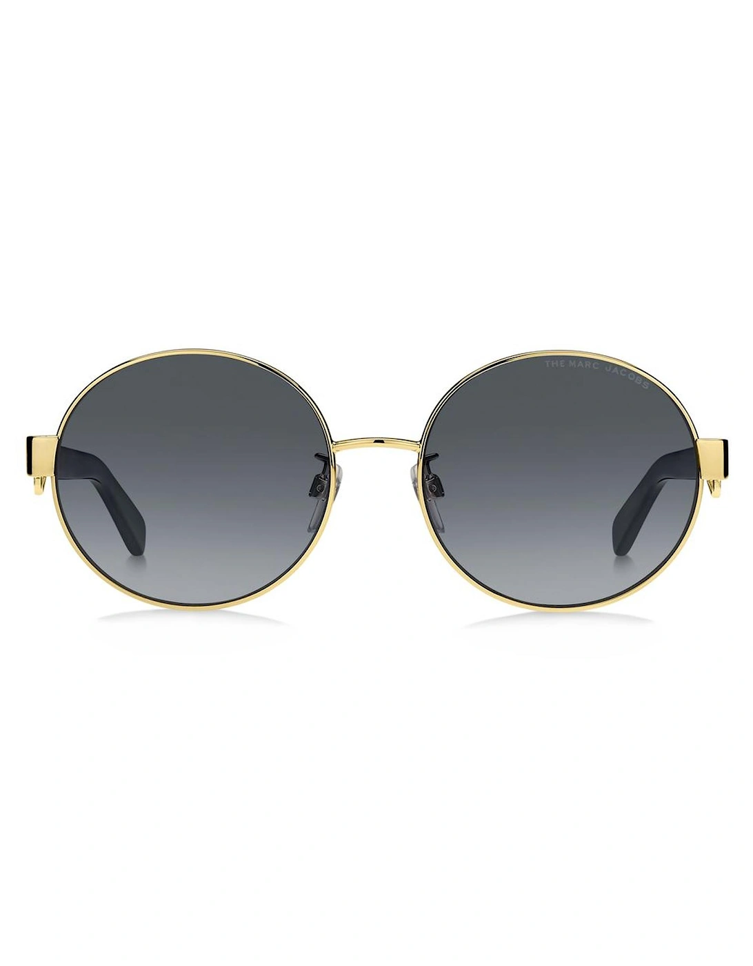 Metal Frame Sunglasses with Grey Lenses Women - Gold