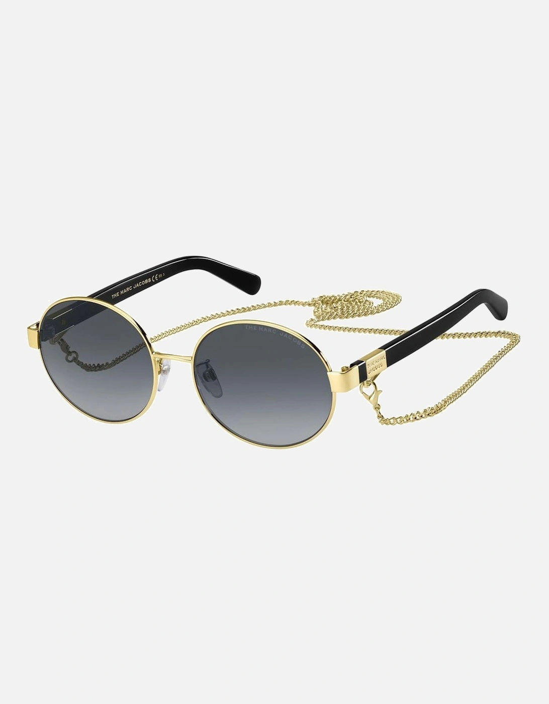 Metal Frame Sunglasses with Grey Lenses Women - Gold, 3 of 2