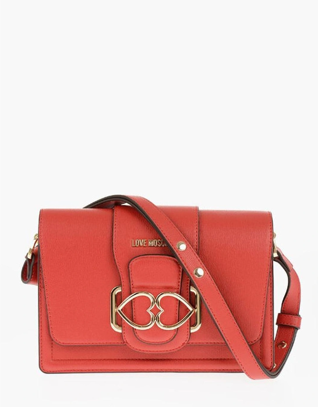 Eco-Leather Logo Shoulder Bag Women - Red, 5 of 4