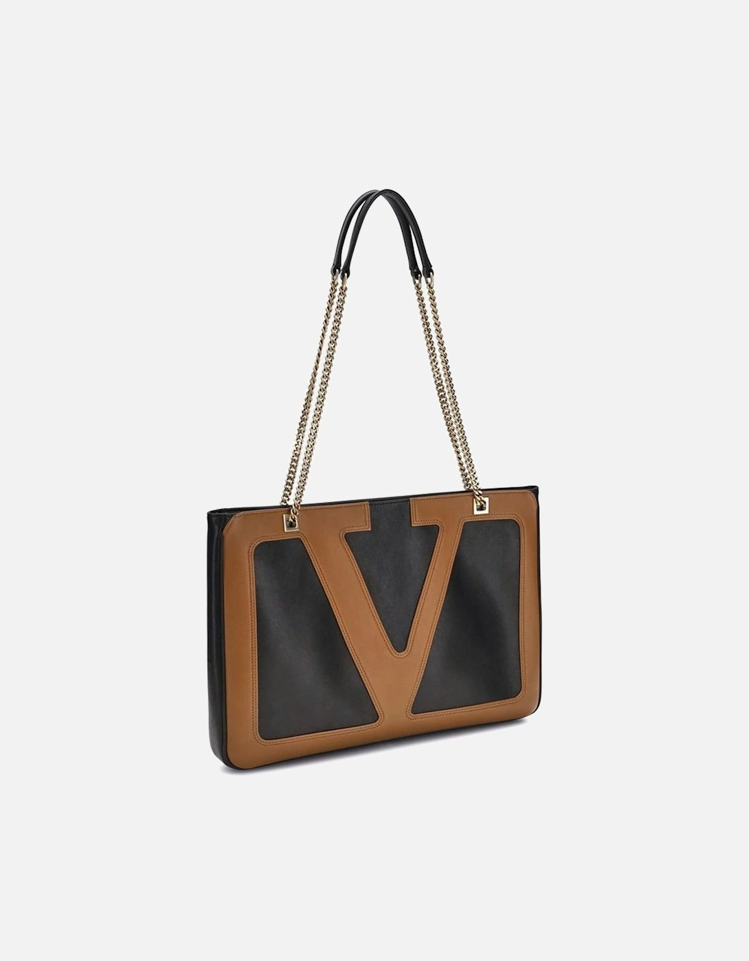 Viva Superstar Leather Shoulder Bag with Chain Handle Women - Black