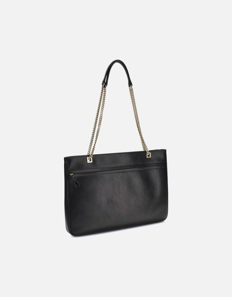 Viva Superstar Leather Shoulder Bag with Chain Handle Women - Black