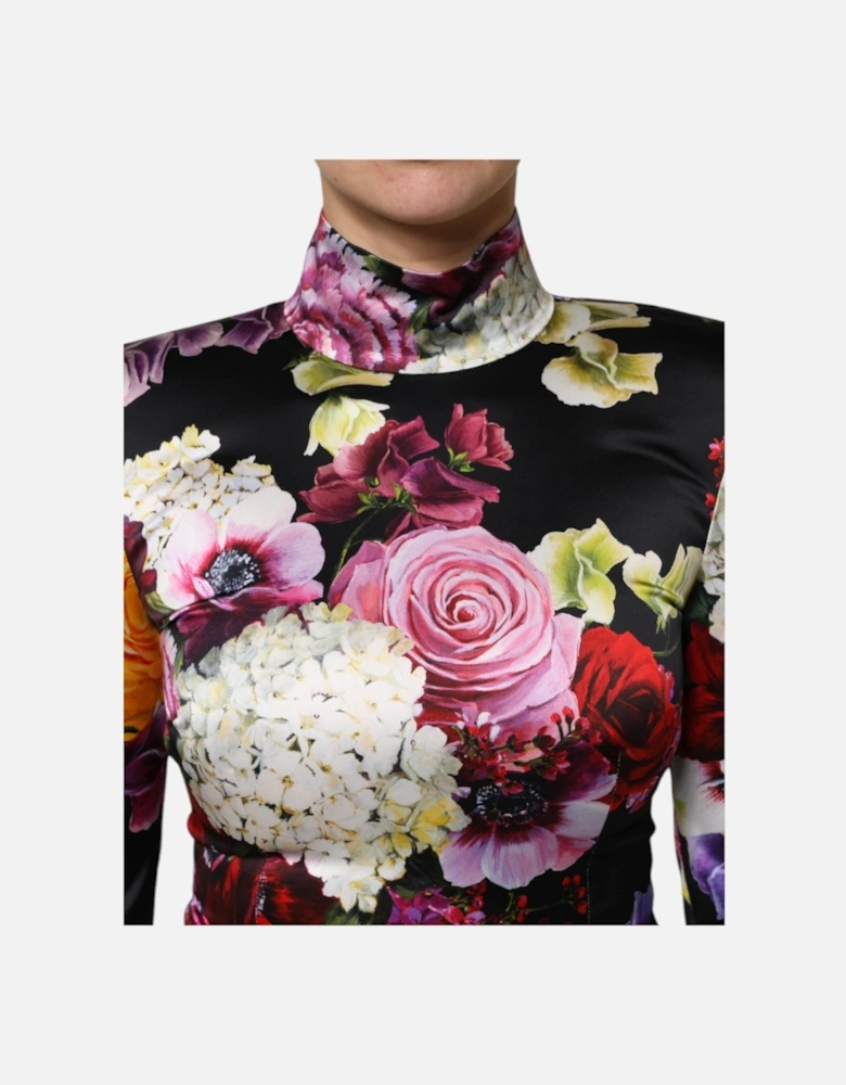 Long Sleeves Floral Print Blouse Top Women - Multicolor T-Shirts