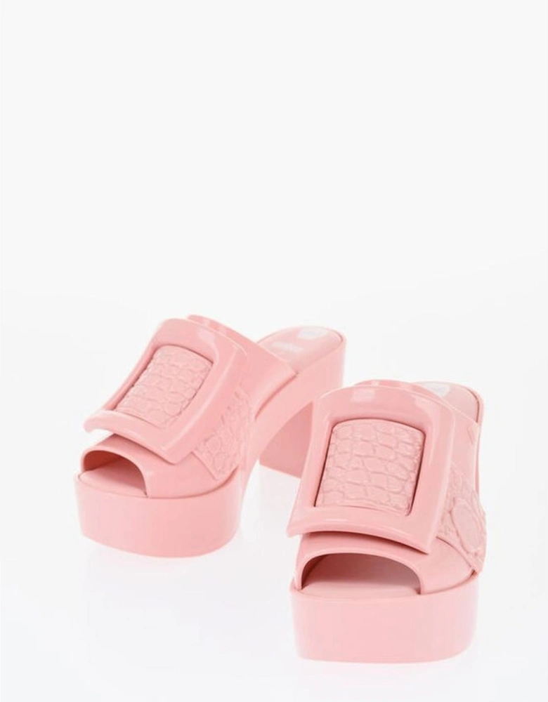 Peep Toe Rubber Heel Sandals Women - Multicolor