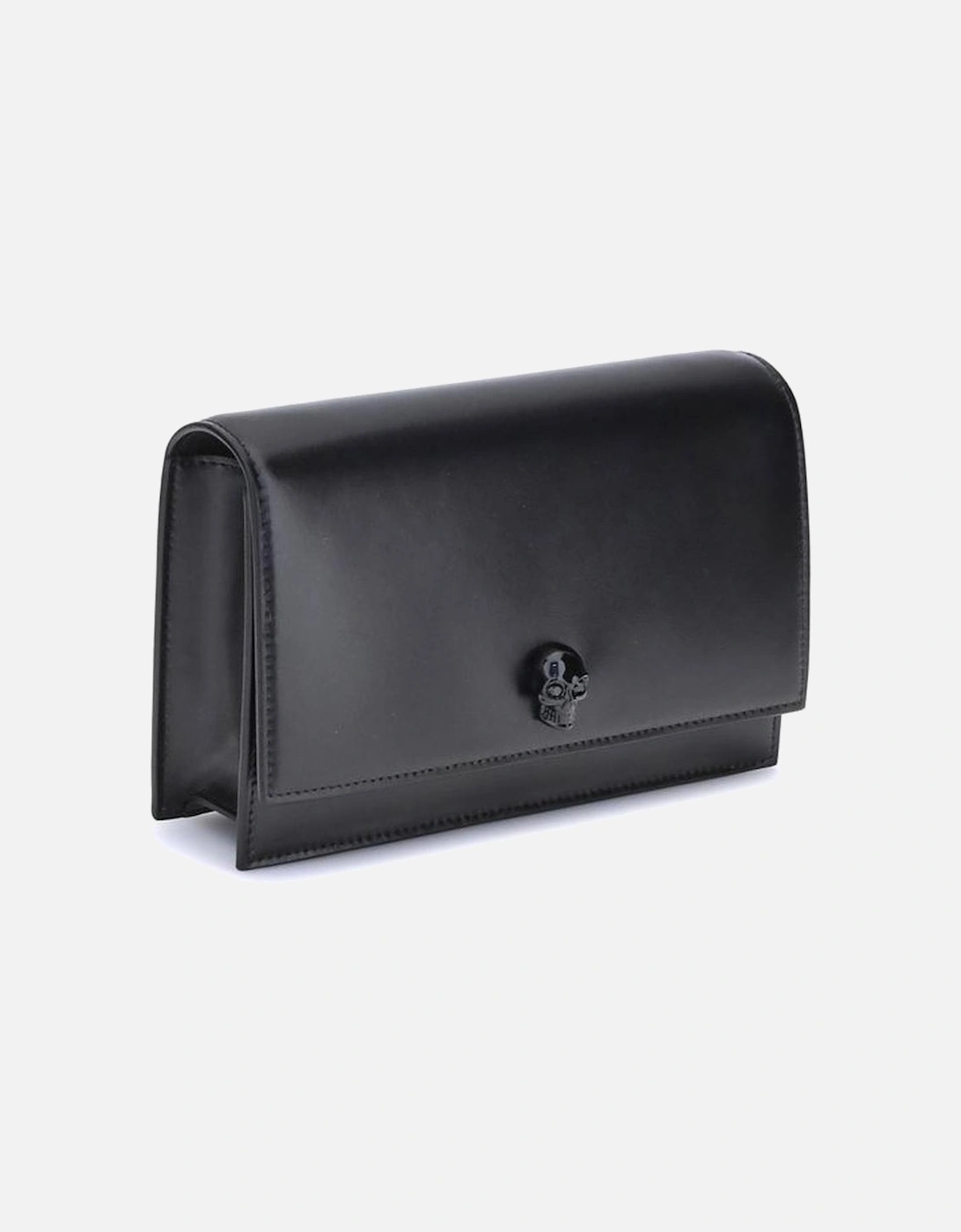 Skull Detail Leather Shoulder Bag Women - Black