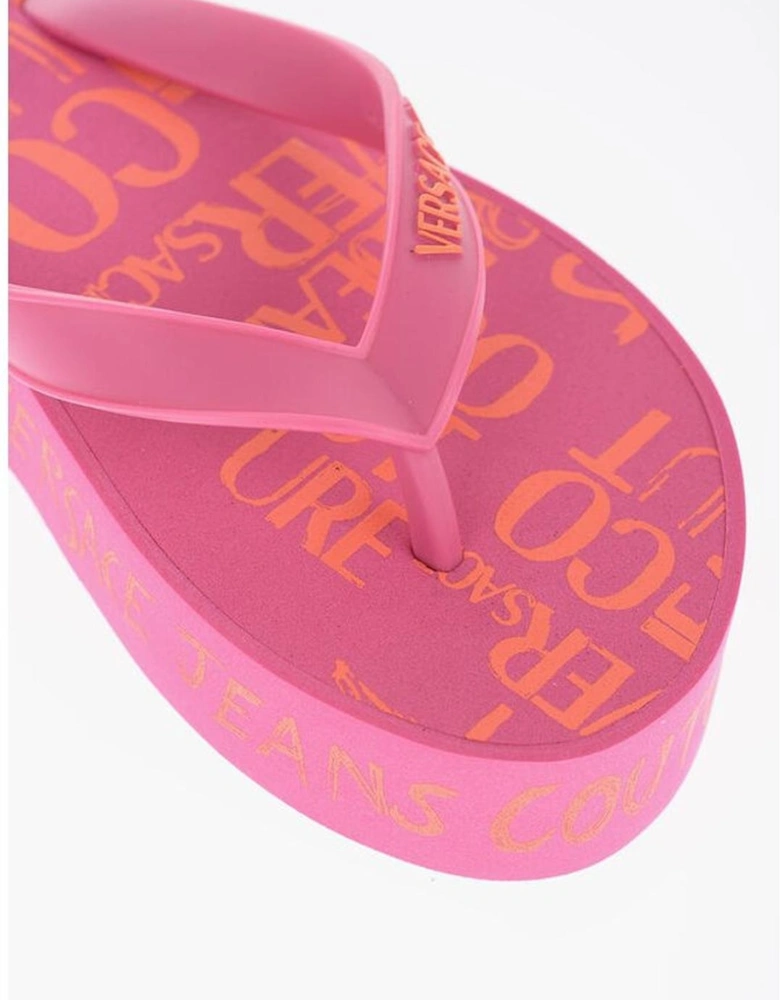 Logo Print Pony Skin Rubber Sole Platform Sneakers Women - Multicolor