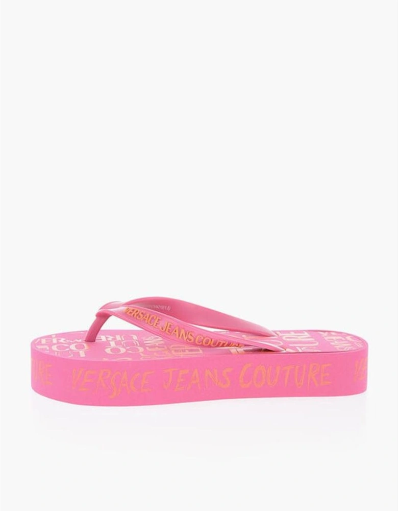 Logo Print Pony Skin Rubber Sole Platform Sneakers Women - Multicolor