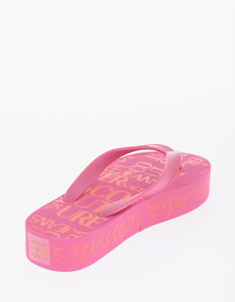 Logo Print Pony Skin Rubber Sole Platform Sneakers Women - Multicolor
