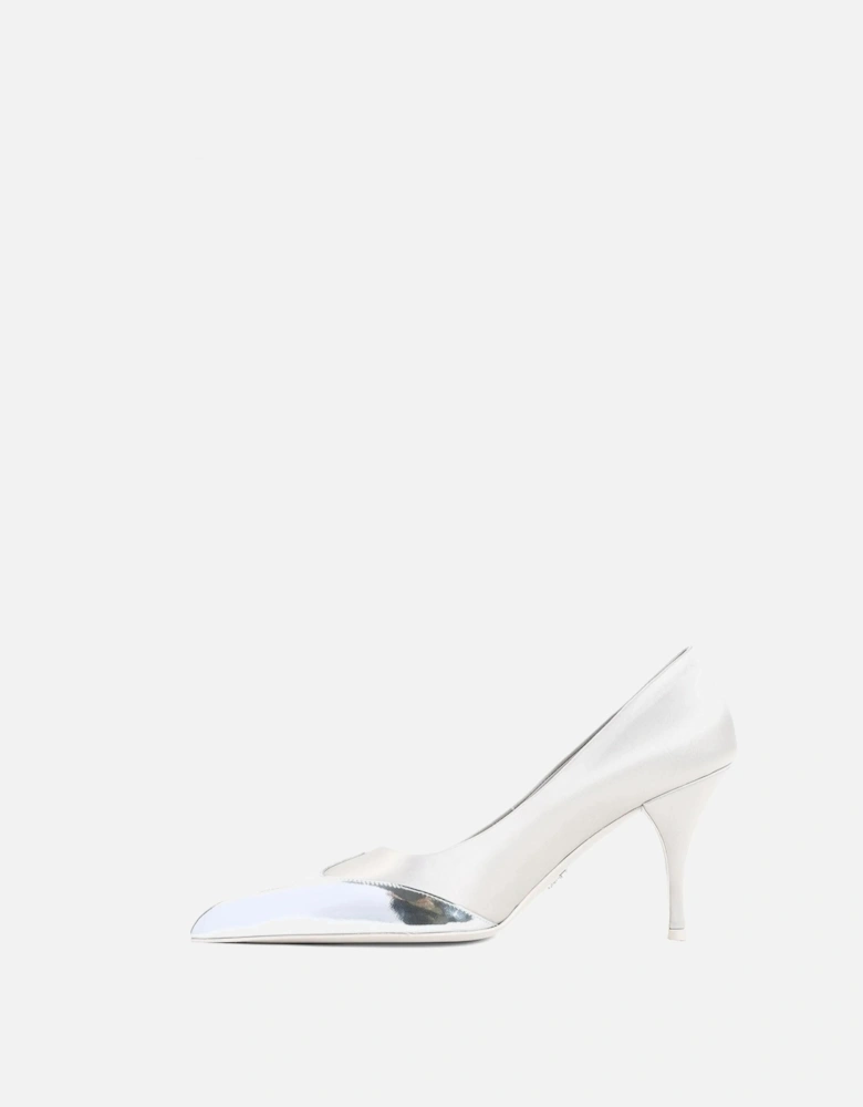 Silvertone Leather Pumps Women