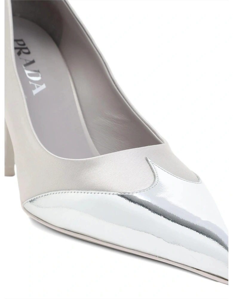 Silvertone Leather Pumps Women