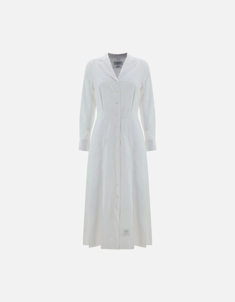 Shirt Dress Midi ALine Women - White Dresses