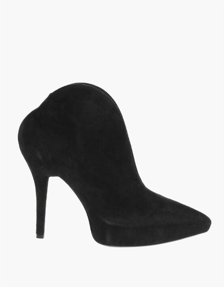 Suede Stiletto Heeled Pumps Women - Black Boots