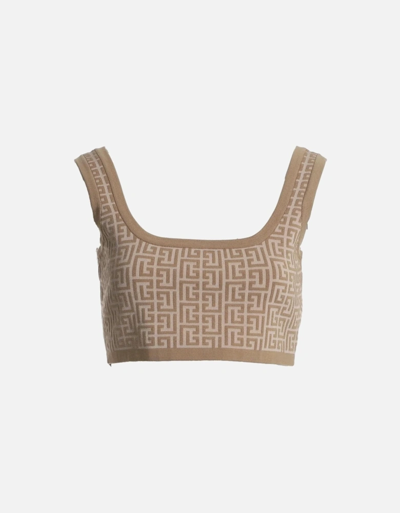 Monogram Stretch Top Women - Beige T-Shirts