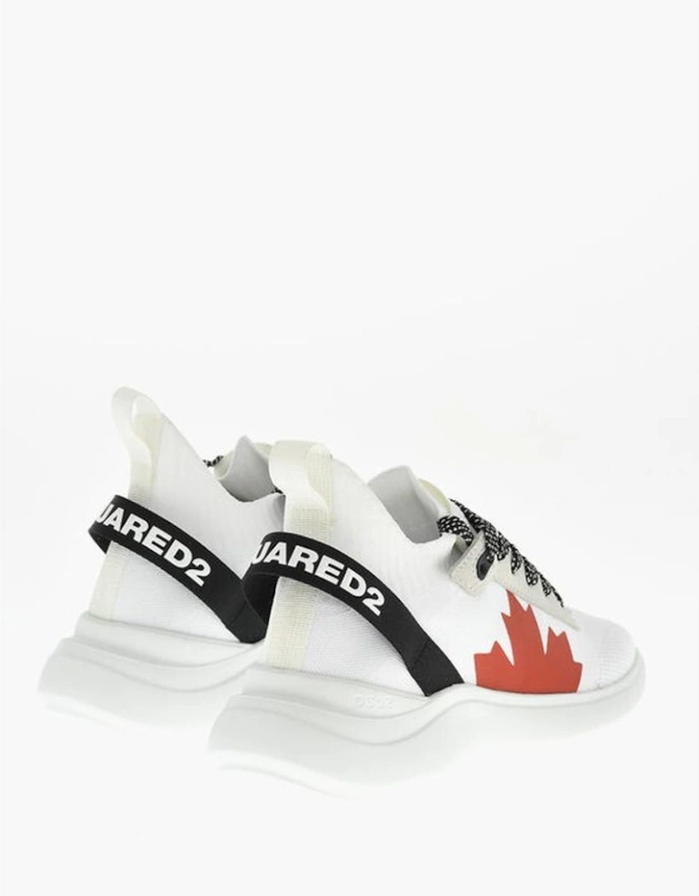 Lace-Up Logo Print Sneakers Women - White